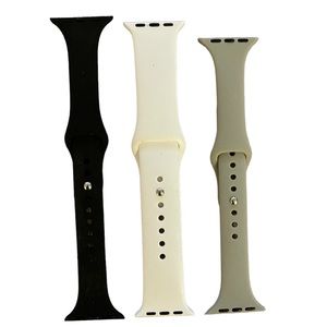 Set of three Apple Watch Silicon Bands for 38mm